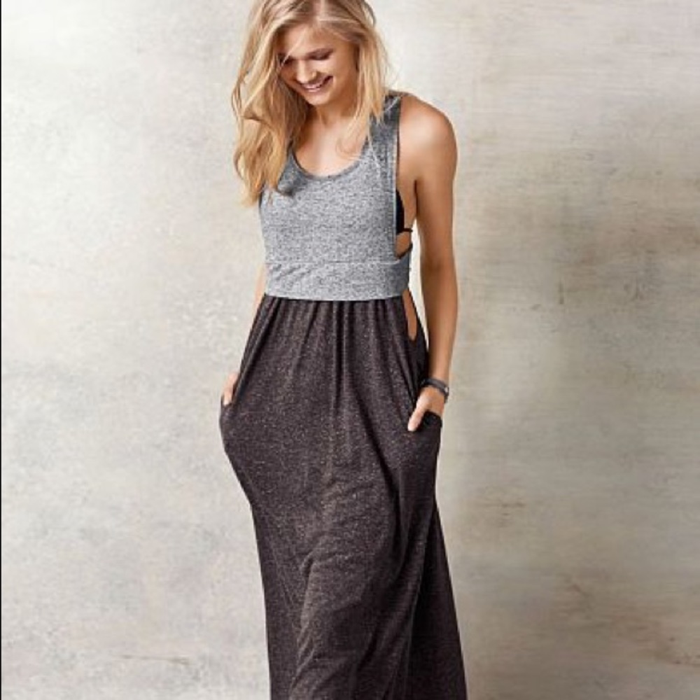 NWOT VS Racerback, Side Cut-Out, Blue Maxi Dress